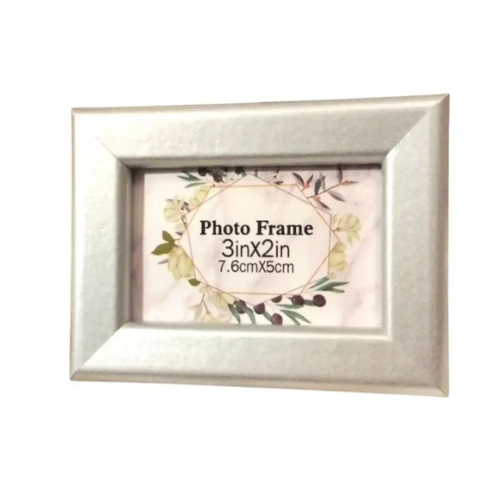 Silver Wood Mini Photo Frame Desk Keepsake Decor 3